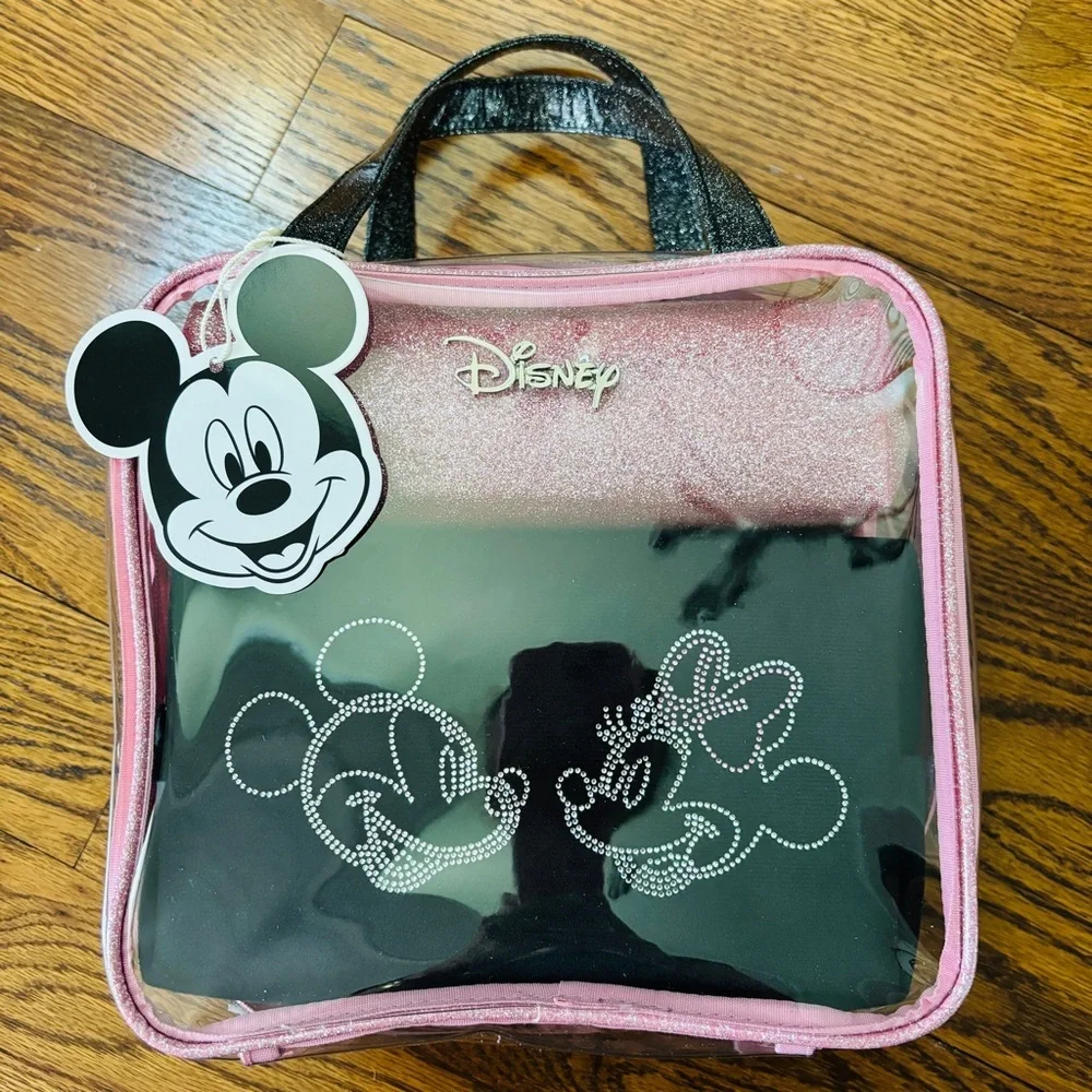 NEW Disney Mickey & Minnie Bag Set Toiletry Make-up Bag Set